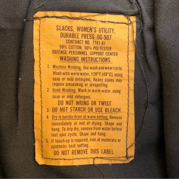 Vintage ‘Women’s Utility Slacks’ from Defense Personnel Support Center - Picture 4 of 6